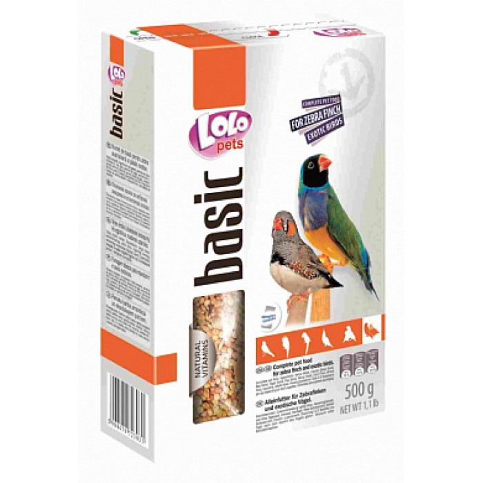 Lolopets Корм для амадини зебрової та екзотичних птахів 500 гр